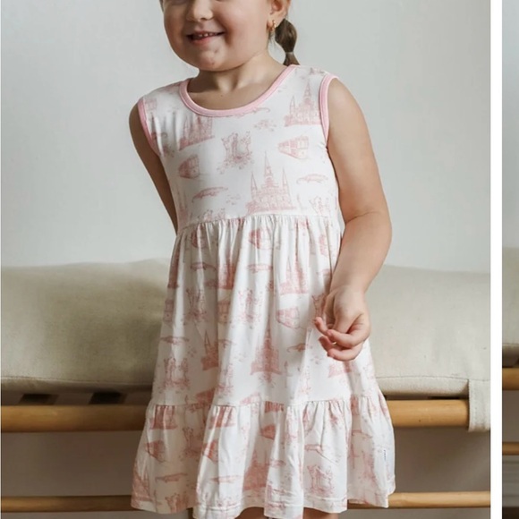 Other - Pink and White Sleeveless Toddler Dress